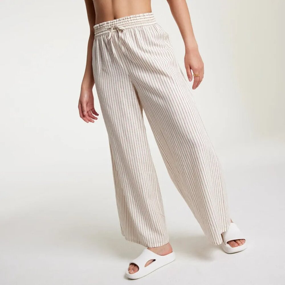 CALIA High Waisted Cover Up Swim Pant - Yucatan Stripe
